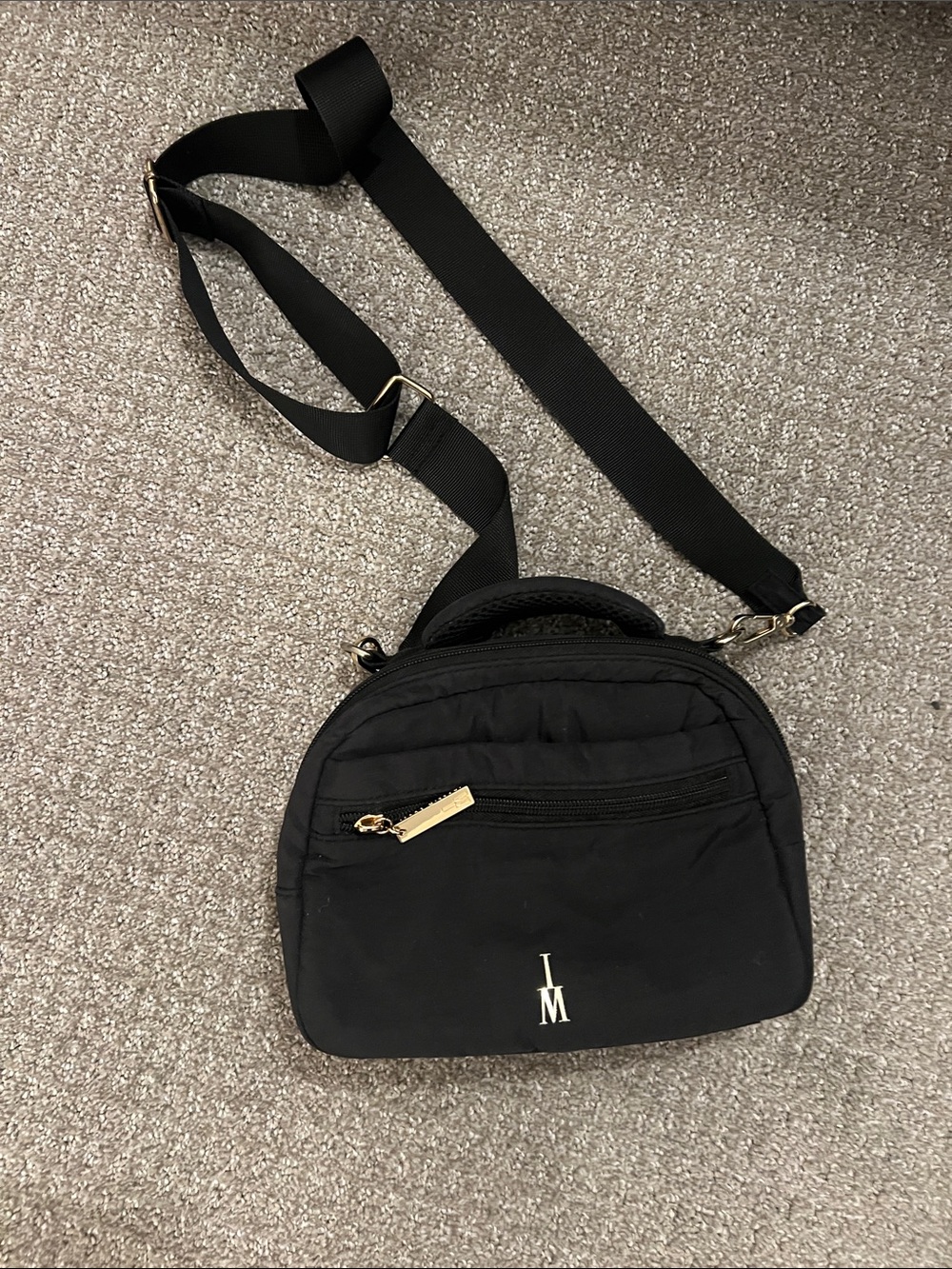 Isaac Mizrahi NYC IMNYC Black Crossbody Bag with Adjustable Strap